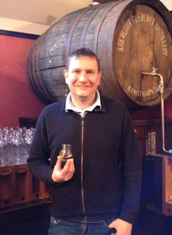 Alan Hubner - Owner of Planet Whiskies sampling a Aberlour Speyside Malt