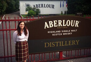 Emma Reid our tour guide around Aberlour Distillery