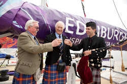 Edinburgh Inspiring Capital Clipper crew meet Diageo to toast record-breaking export figures 