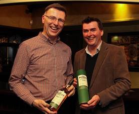 Leo Phelan. President of the Irish Whiskey Society and David Byrne, Category Development Manager Single Pot Still & Prestige Whiskeys Irish Distillers Pernod Ricard 