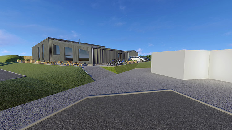 3D render of the new micro Scotch whisky distillery set to open in John O'Groats in 2021