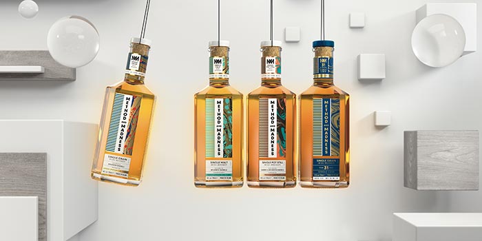 METHOD AND MADNESS, Irish Distillers' new and experimental range of super premium Irish whiskeys