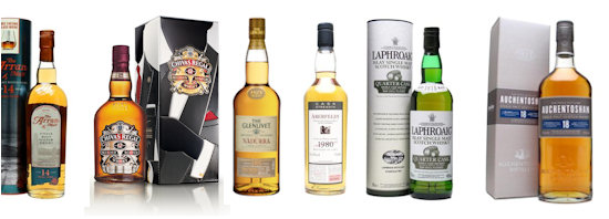 A collection of whisky for St Andrews Day - 30th November