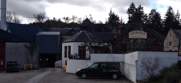Aberlour Distillery site where the famous Speyside Malt Whisky is produced