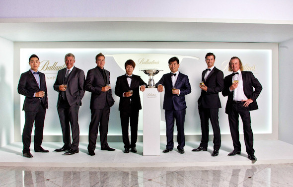 Bae Sang-moon, British Open champion Darren Clarke, Ian Poulter, Kim Kyung-tae, YE Yang, Adam Scott and Miguel Angel Jiménez