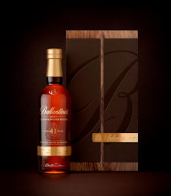 Ballantine's Championship Bottle 2013 Cabinet with Bottle Leather.