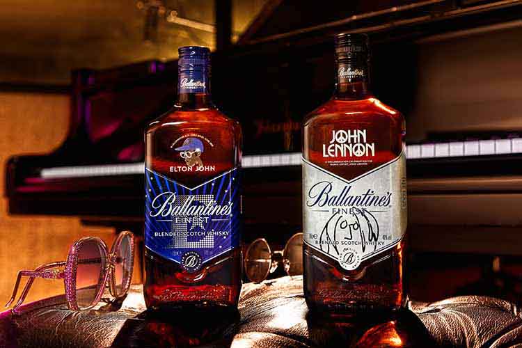 Iconic Scotch Whisky Ballantine's Toasts To Two Music Icons Of The 20th Century: Elton John And John Lennon