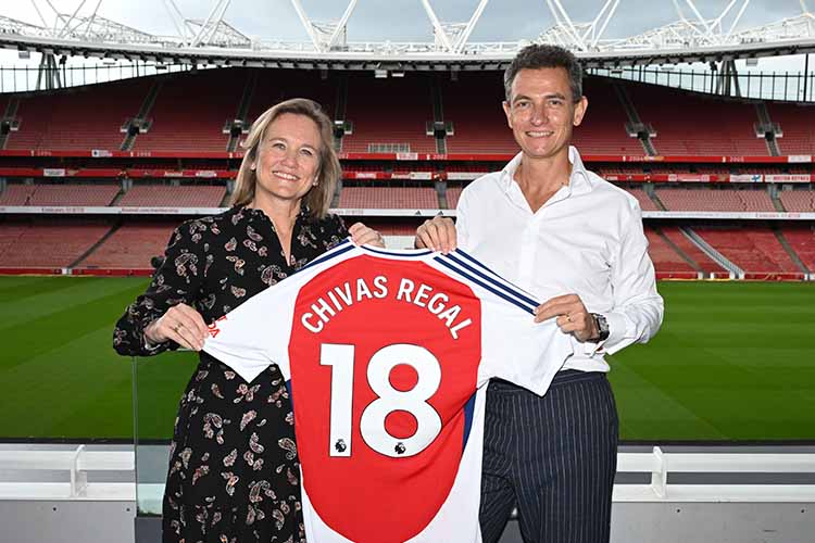 Chivas Regal Scores Big With Multi-Year Global Arsenal Partnership, supporting Arsenal’s Men's and Women's Teams.