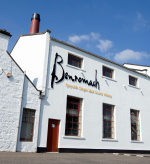 A view of the front at Benromach Distillery in Speyside