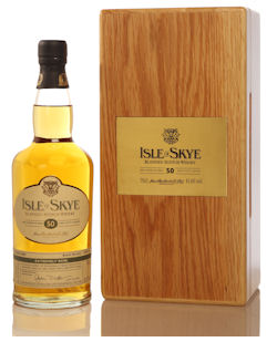 Bottle and cask of 50 Year Old Isle of Skye